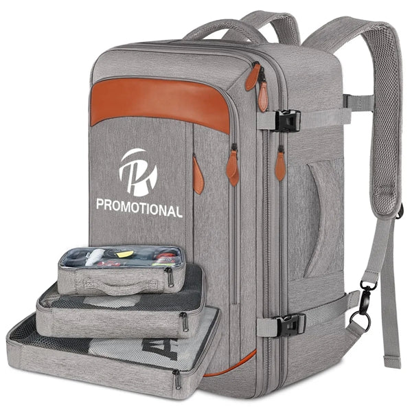 50L Travel Carry on Backpacks with 3 Packing Cubes