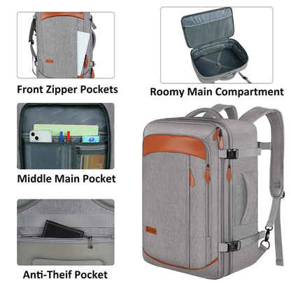 50L Travel Carry on Backpacks with 3 Packing Cubes