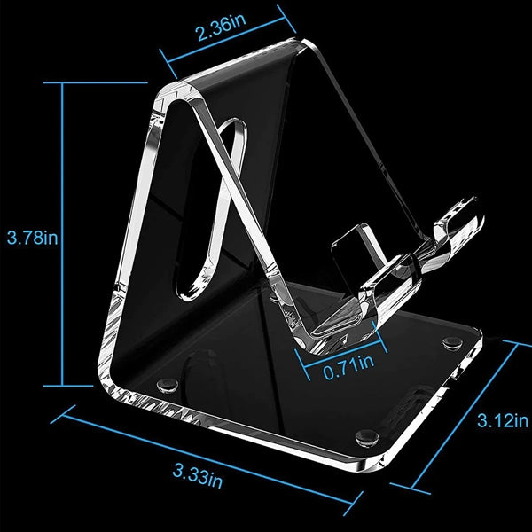 Portable Acrylic Clear Cell Phone Stand Holder for Desk