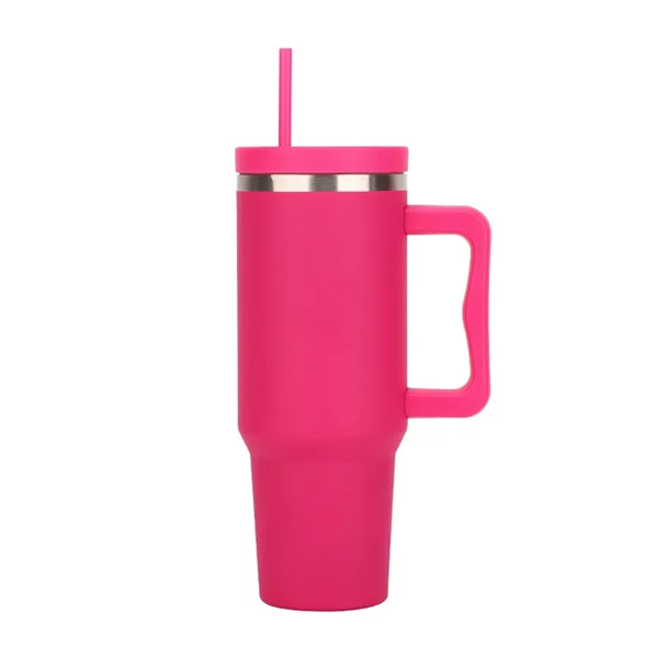 40 oz Tumbler with Handle and Straw