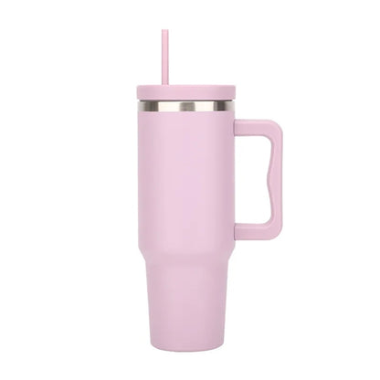 40 oz Tumbler with Handle and Straw