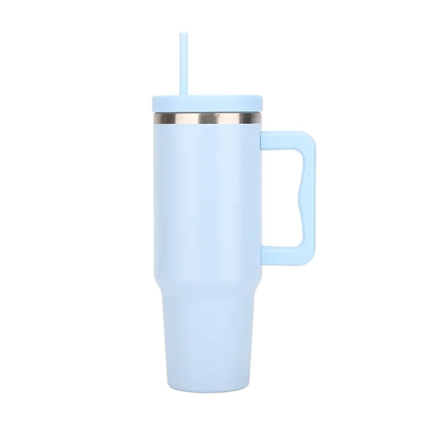 40 oz Tumbler with Handle and Straw
