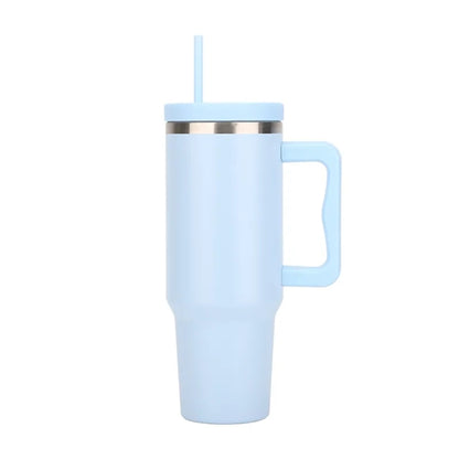 40 oz Tumbler with Handle and Straw