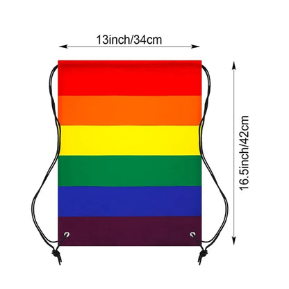 Rainbow Drawstring Backpack