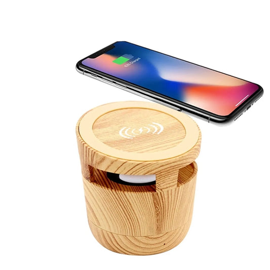 Wooden Wireless Charger And Speakers