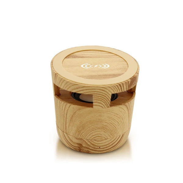 Wooden Wireless Charger And Speakers