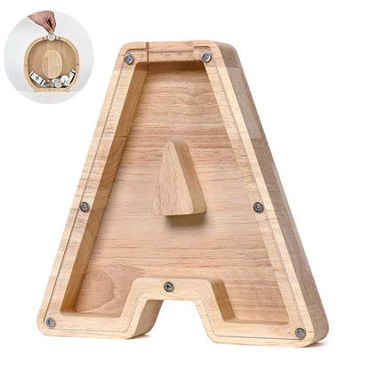 Wooden Letter Piggy Bank