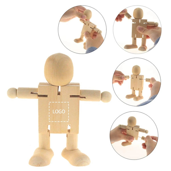 Cute Wood Robot For Diy