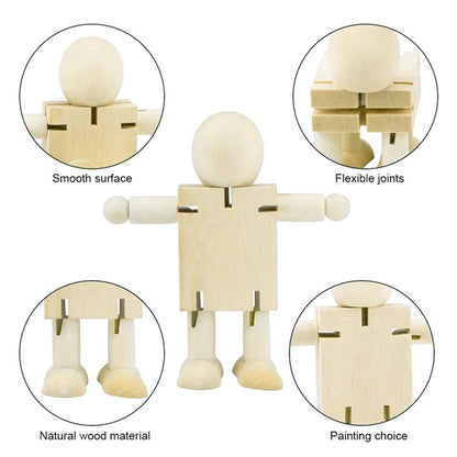 Cute Wood Robot For Diy