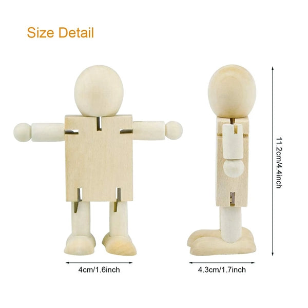 Cute Wood Robot For Diy