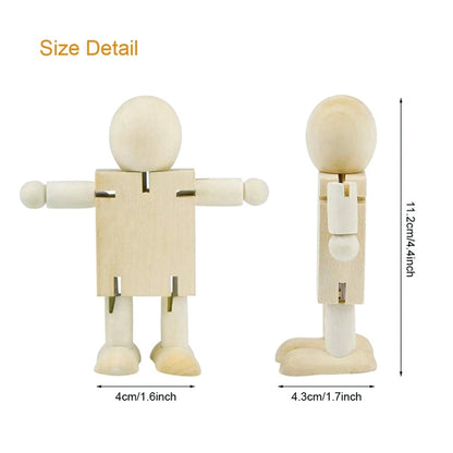 Cute Wood Robot For Diy