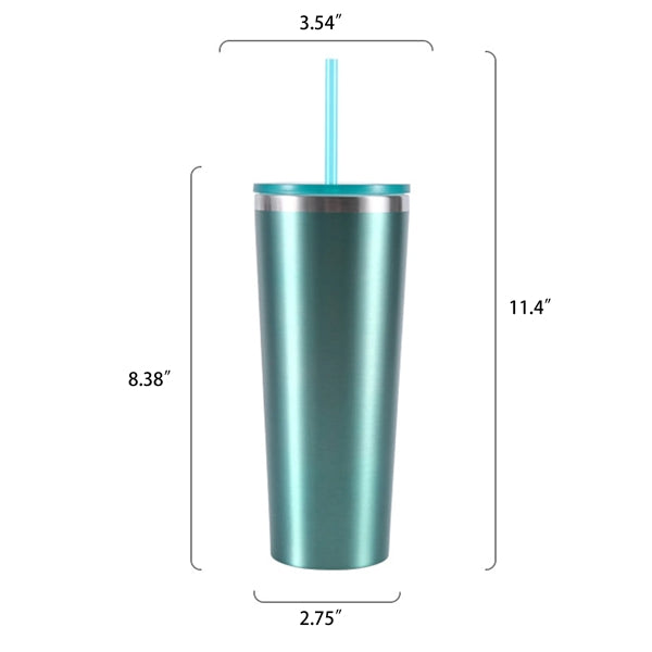 24 Oz Tumbler With Straw