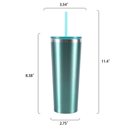 24 Oz Tumbler With Straw