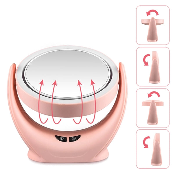 Lighted Makeup Mirror With Fan
