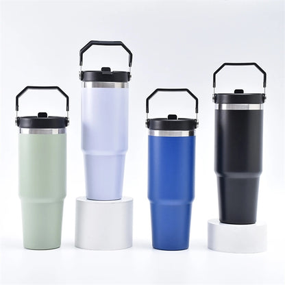 30Oz Flip Straw Insulated Tumbler