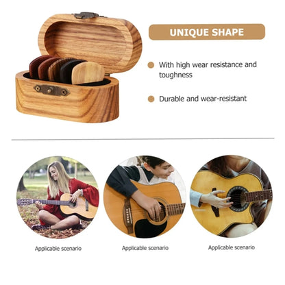 Guitar Picks Wooden Storage Box