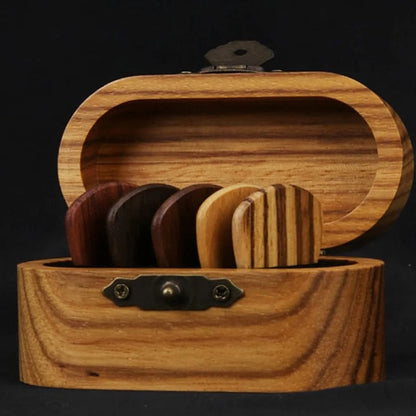 Guitar Picks Wooden Storage Box