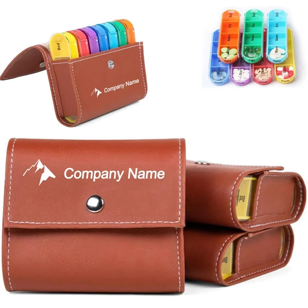 Portable Leather Pill Storage Bag