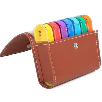 Portable Leather Pill Storage Bag