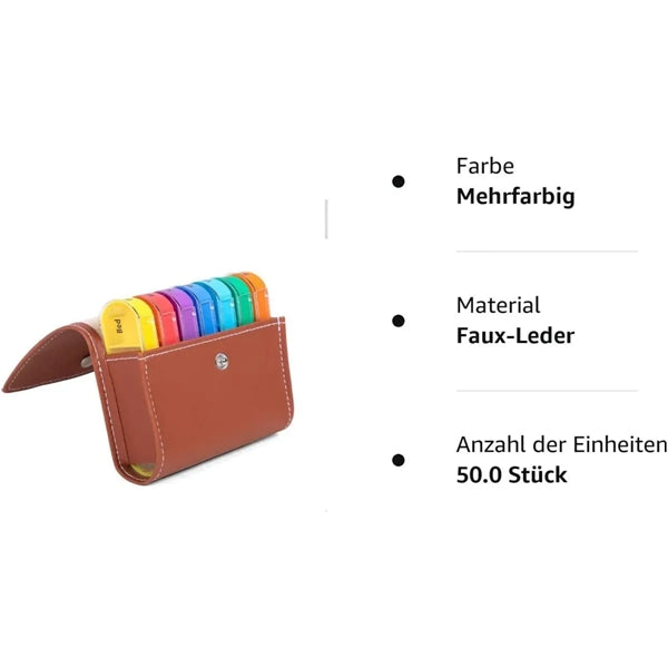 Portable Leather Pill Storage Bag