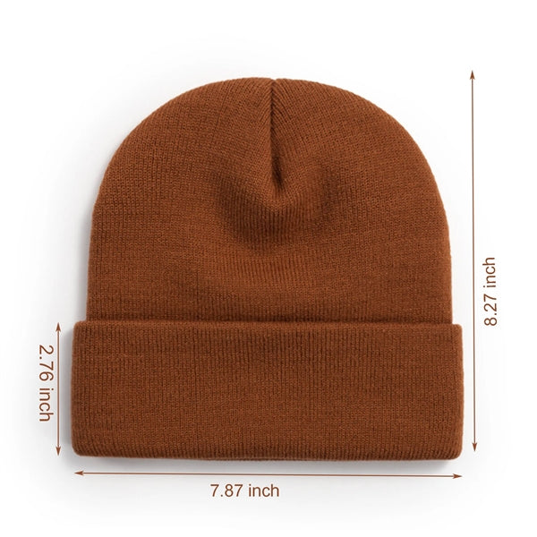 Unisex Adult Knit Cuffed Beanie Hat