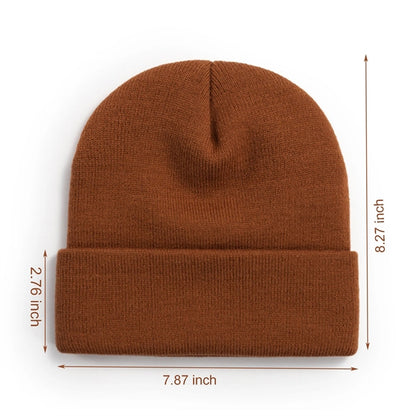 Unisex Adult Knit Cuffed Beanie Hat