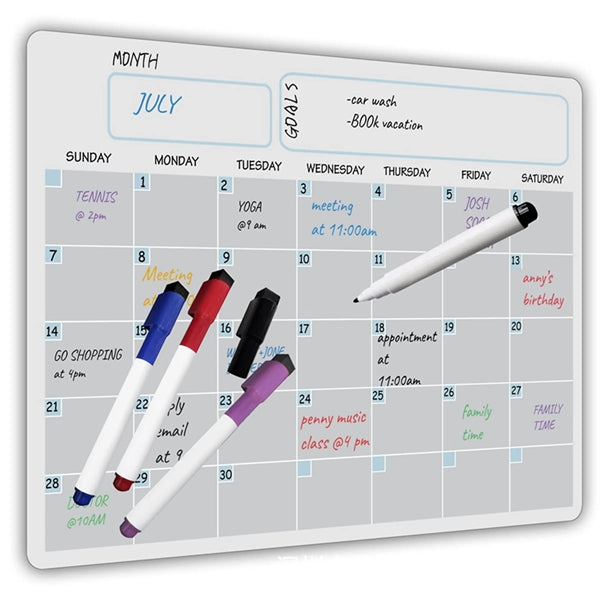 Magnetic White Board Fridge Calendar