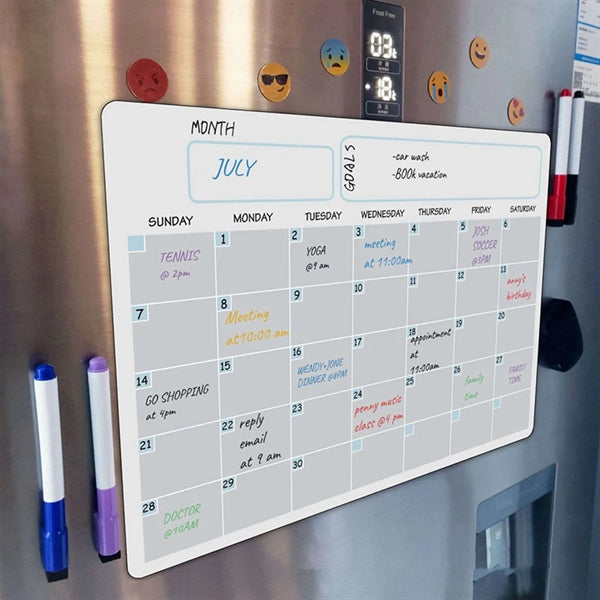 Magnetic White Board Fridge Calendar