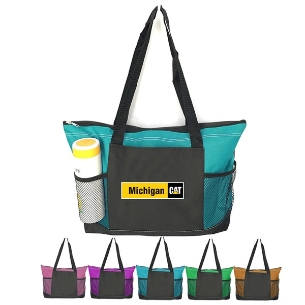 Tote With Front Pockets