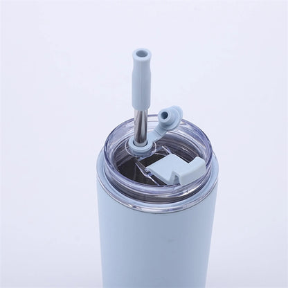16 Oz Insulated Tumbler With Straw