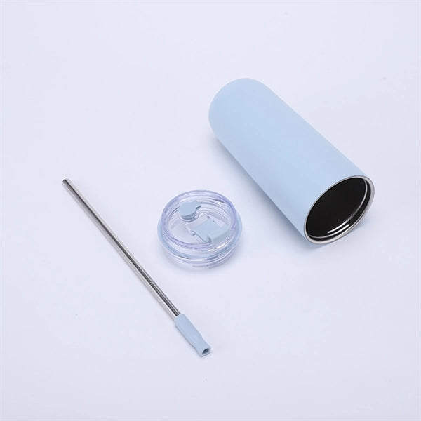 16 Oz Insulated Tumbler With Straw