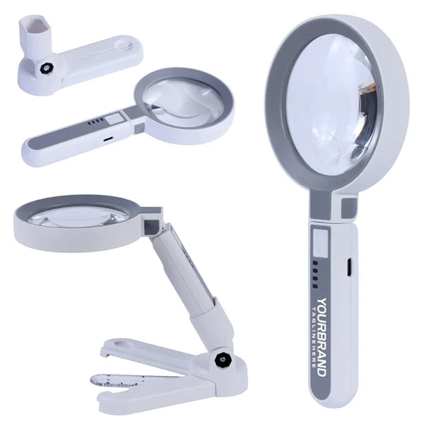Branded LED Illuminated Handheld Desktop Magnifier