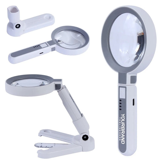 Branded LED Illuminated Handheld Desktop Magnifier