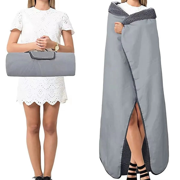 Customizable Waterproof Outdoor Blanket with Sherpa Lining
