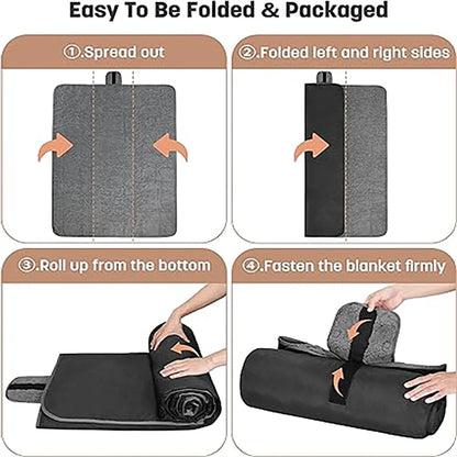 Customizable Waterproof Outdoor Blanket with Sherpa Lining