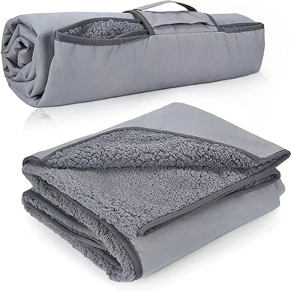 Customizable Waterproof Outdoor Blanket with Sherpa Lining