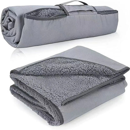 Customizable Waterproof Outdoor Blanket with Sherpa Lining
