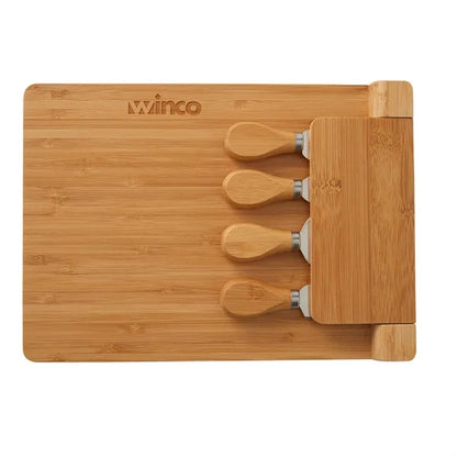 5 Piece Magnetic Bamboo Cheese Board Charcuteri Set