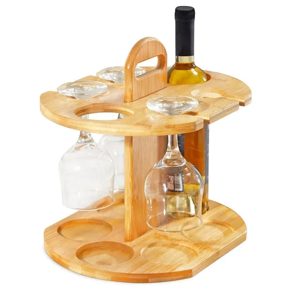 Bamboo Wine Storage And Display Rack