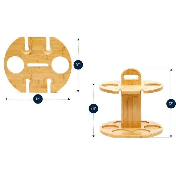 Bamboo Wine Storage And Display Rack
