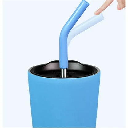 16Oz Stainless Steel Tumbler With Silicone Straw