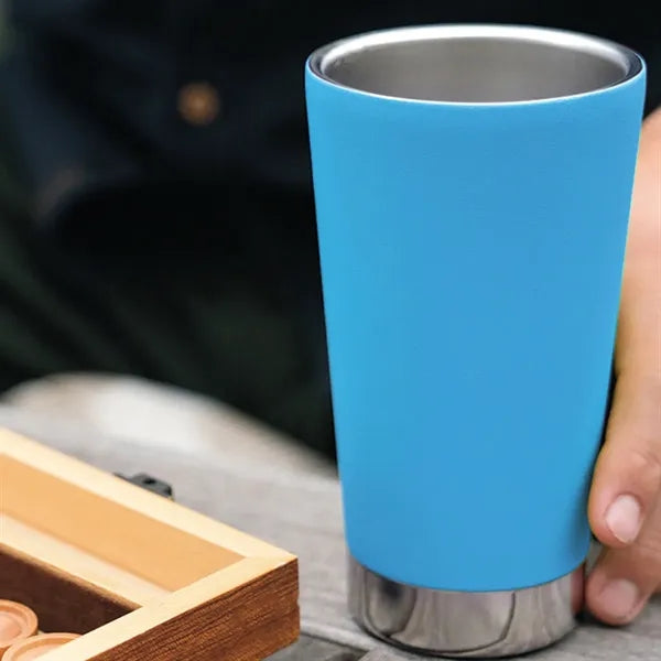 16Oz Stainless Steel Tumbler With Silicone Straw