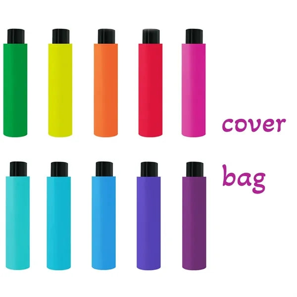 Portable 10Ribs Folding Rainbow Umbrella