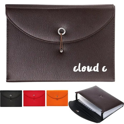 Pu Leather Expanding 13 Pockets File Folders