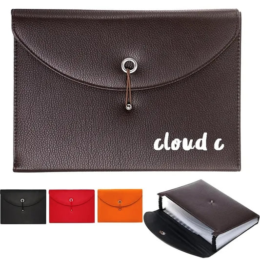 Pu Leather Expanding 13 Pockets File Folders