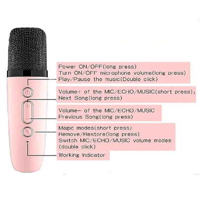 Portable Wireless Karaoke With Microphones