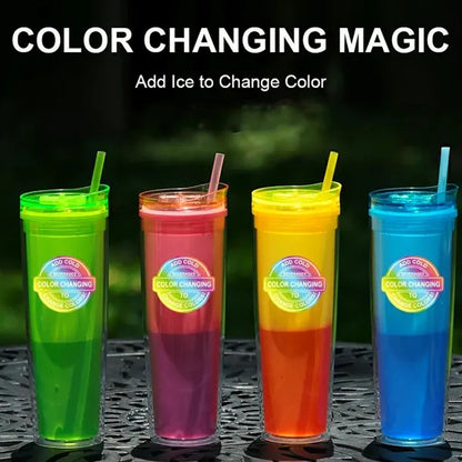 20Oz Double Wall Color Changing Plastic Tumbler