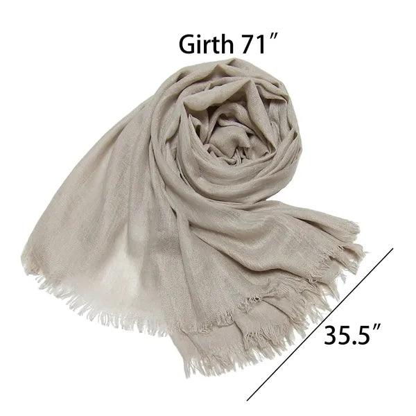 Solid Color Cotton Linen Sunscreen Silk Scarf Shawl