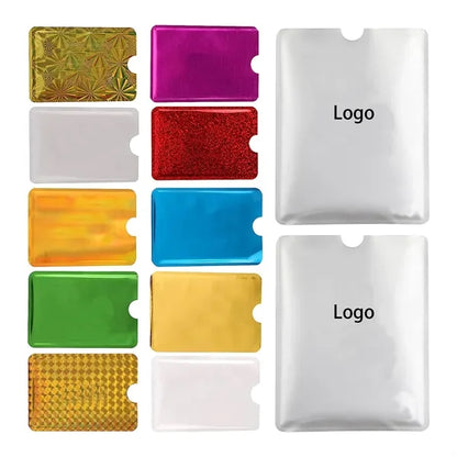 Aluminum Foil Shielded Credit Card Sleeve Anti-Scanning Thef