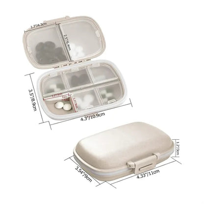 Eight-Compartment Pack Portable Pill Box